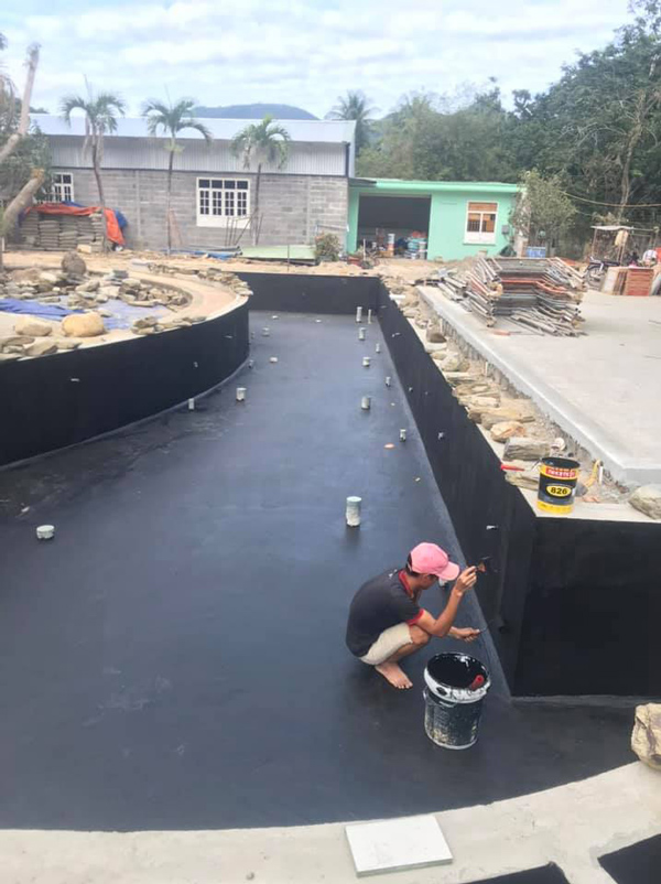 Chống thấm bể cá Koi đúng cách